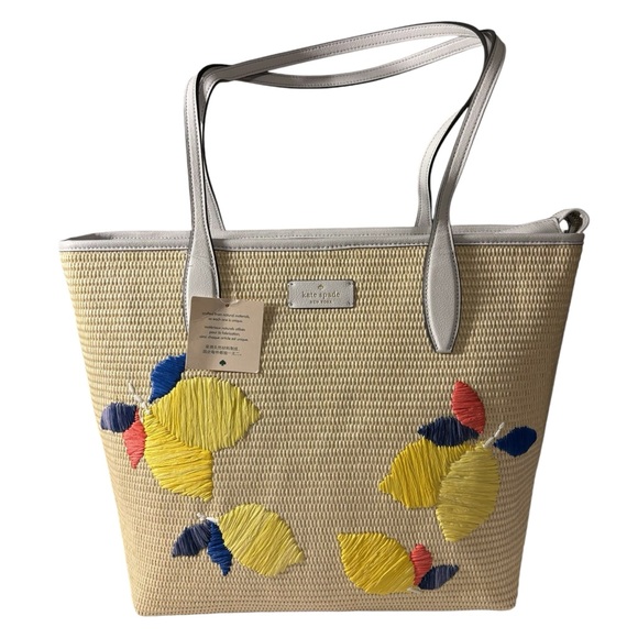 Handbag Ash Straw Lemon Zest Large Tote ?Flash Sale?Kate Spade